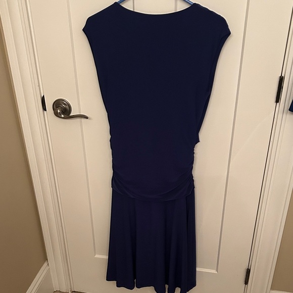 Lauren Ralph Lauren Royal Blue Draped Midi Dress, size 10 - Picture 5 of 5
